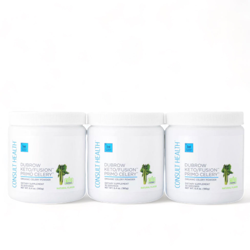 Dubrow Keto/Fusion Primo Celery Organic Powder Trio Consult Beaute