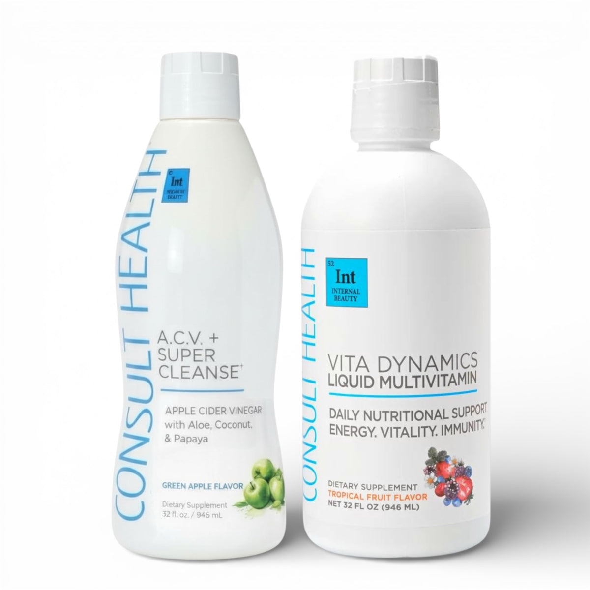 ACV Super Cleanse Blueberry + Vita Dynamics.  Consult Health and Consult Beaute by Dr Terry Dubrow and Heather Dubrow.  