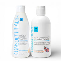ACV Super Cleanse Blueberry + Vita Dynamics.  Consult Health and Consult Beaute by Dr Terry Dubrow and Heather Dubrow.  