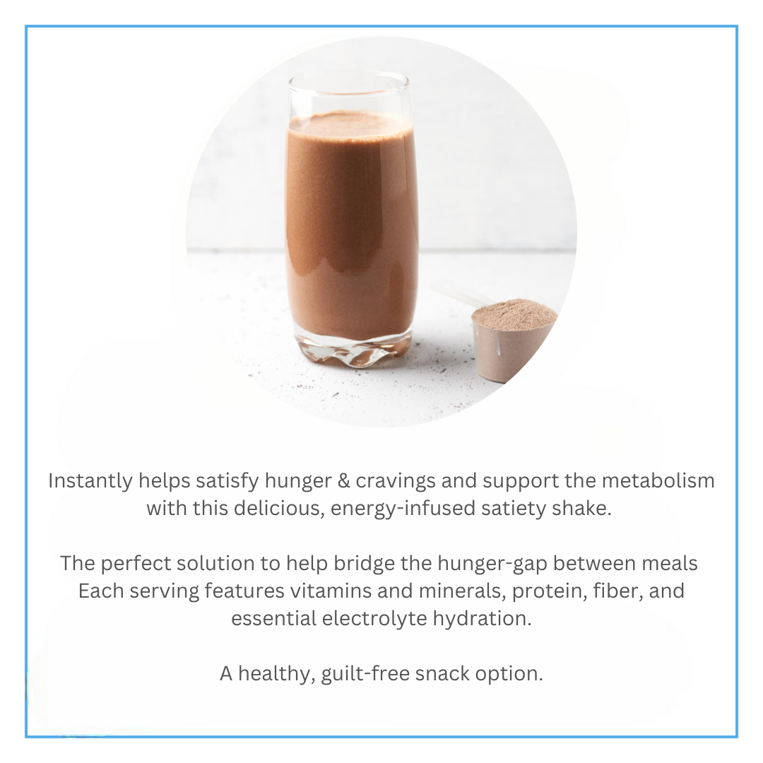 BIG NRG Satiety Shake nutritional meal replacement shake formulated to support fullness, appetite control, and sustained energy.