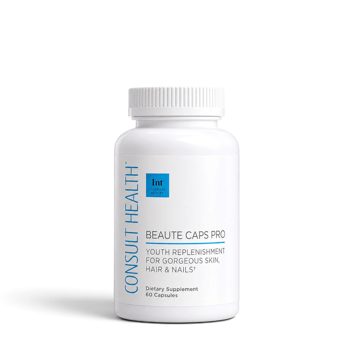 Consult Health Beaute Caps Pro by Dr. Terry Dubrow and Heather Dubrow, a premium beauty supplement designed to support healthy hair, skin and nails.
