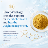 Consult Health Berberine+ with GlucoVantage® advanced highly bioavailable berberine, cinnamon, banaba and chromium nicotinate for daily metabolic, glucose, weight and cardiovascular wellness support.