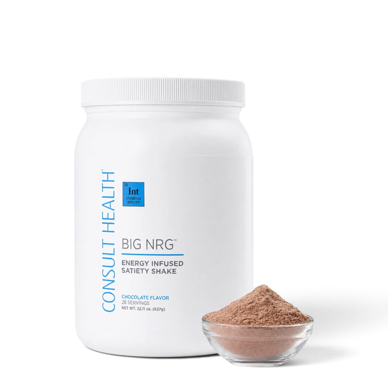 BIG NRG Satiety Shake nutritional meal replacement shake formulated to support fullness, appetite control, and sustained energy.