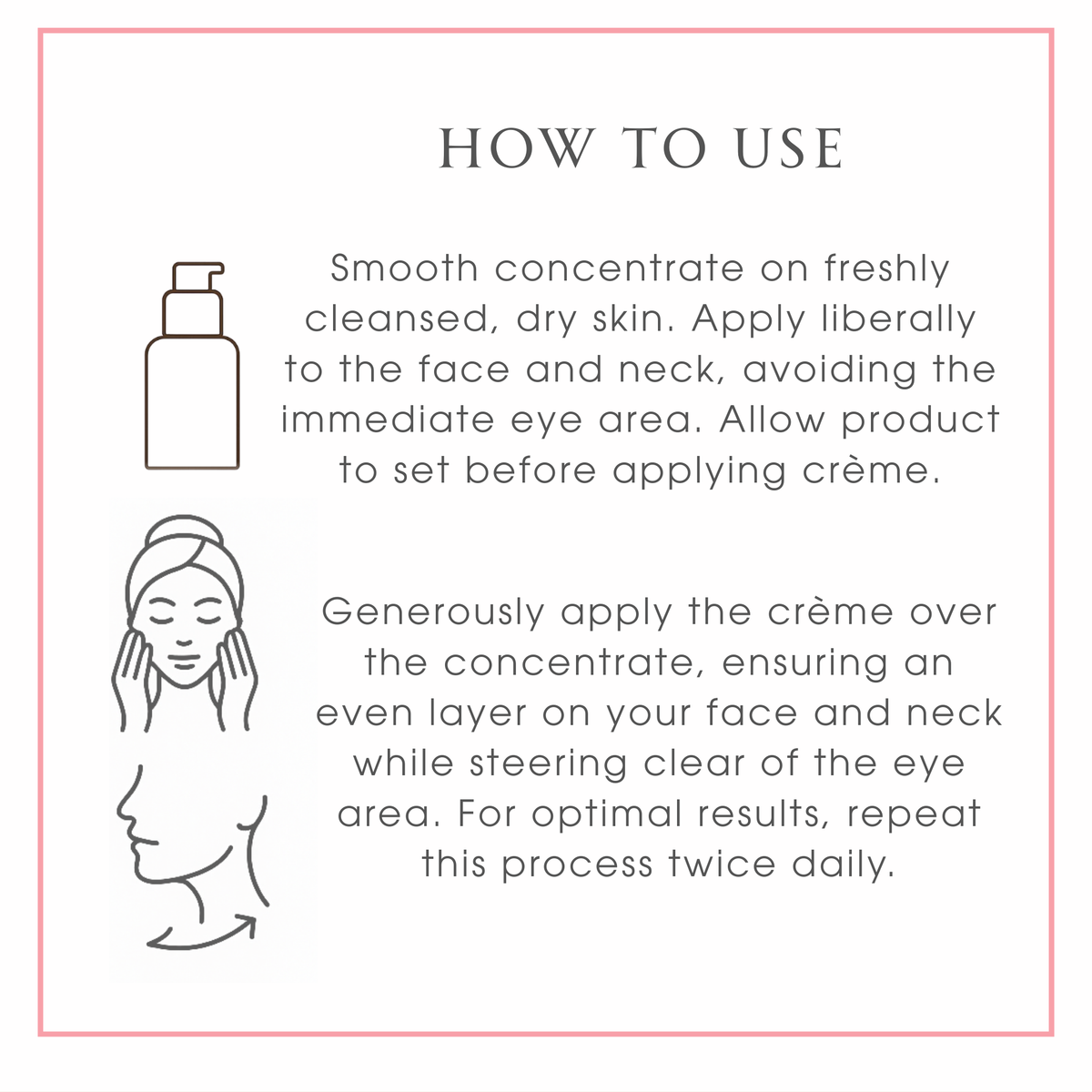 Instructions on how to use Champagne Duo.  Consult Beaute by Dr Terry Dubrow and Heather Dubrow