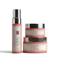 Consult Beaute Champagne Lift Trio firming facial skincare set with firming concentrate, crème, and eye treatment for lifted, hydrated, youthful-looking skin.