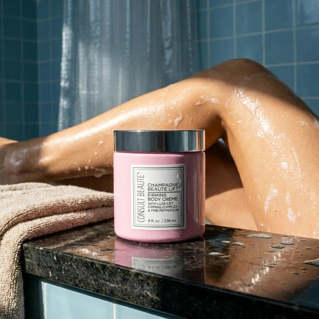 Champagne Lift Body Crème by Consult Beaute, Dr. Terry Dubrow & Heather Dubrow – Firming Body Moisturizer for Smoother, Tighter-Looking, Radiant Skin
