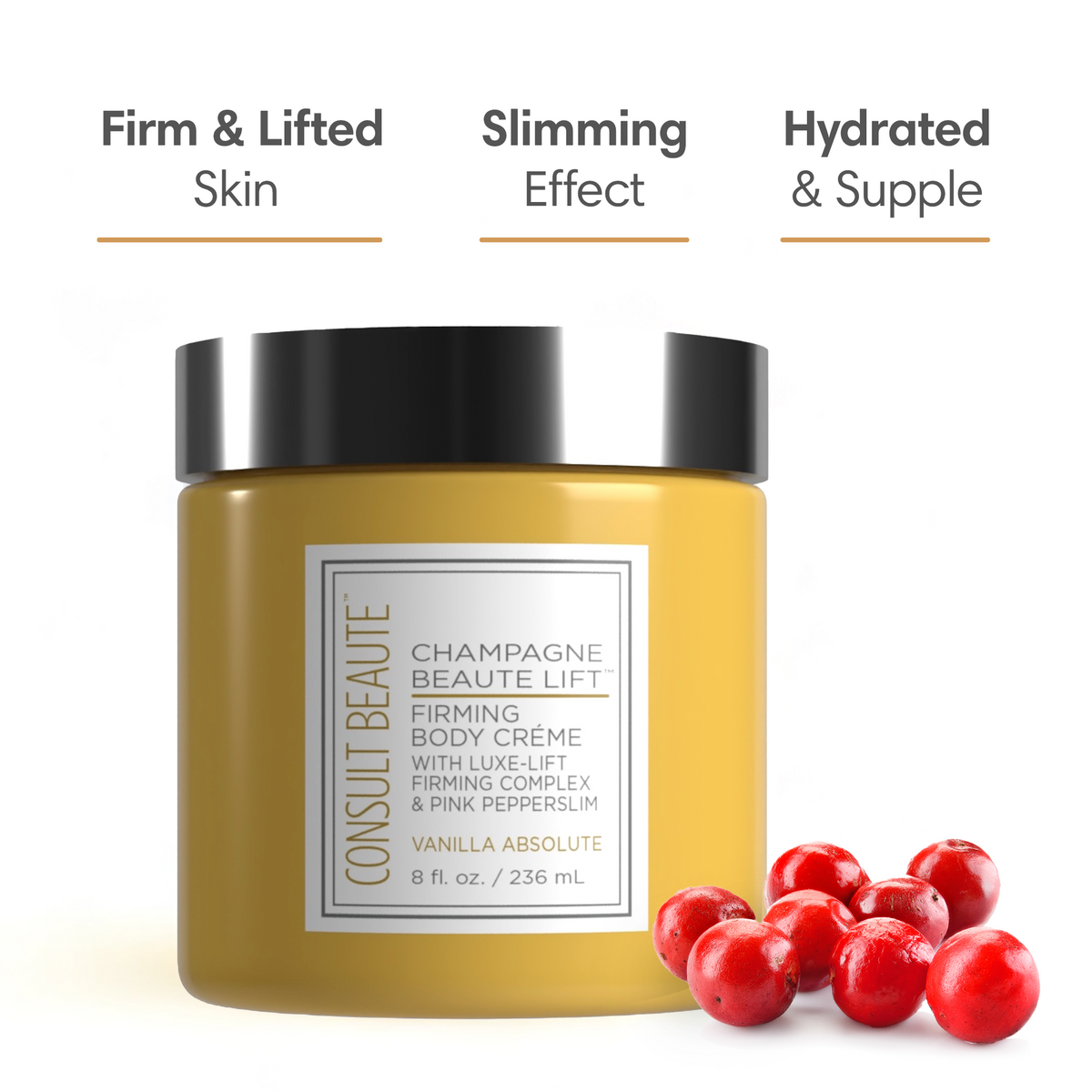 Firming Body Crème by Dr Terry Dubrow and Heather Dubrow.  Original.  Rose.  Vanilla.  Santal.  Unscented.  Singles and Duos.  Buy More Save More.  Lifting Firming Body Cream.  Pink Pepperslim.  Before and After.  Visible Results.  Sculpt and Contour the body with new elasticity and hydration.  Erase Crepiness.  Slimming Effect.