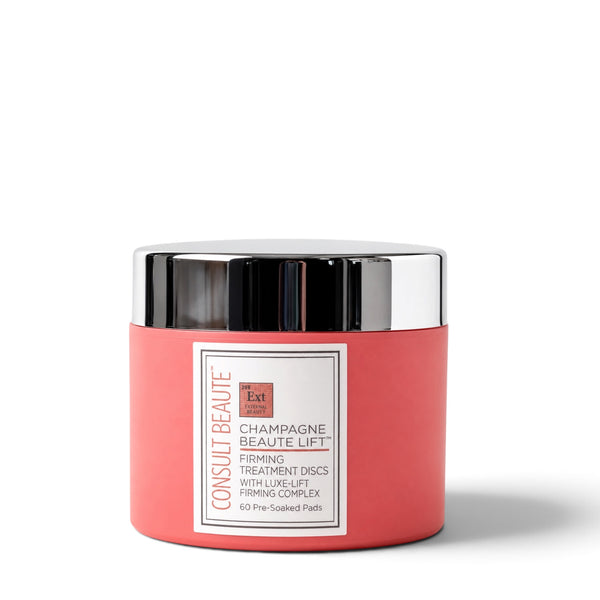 Consult Beaute Champagne Lift Firming Facial Treatment Discs for luxurious skin firming, rejuvenation, and anti-aging facial care.
