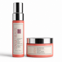 Consult Beaute Champagne Lift Duo firming facial skincare set with firming concentrate, crème, and eye treatment for lifted, hydrated, youthful-looking skin.