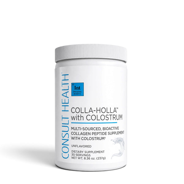 Consult Health Colla Holla collagen supplement to support healthy-looking skin, hair and nails while promoting joint health, mobility and overall wellness.