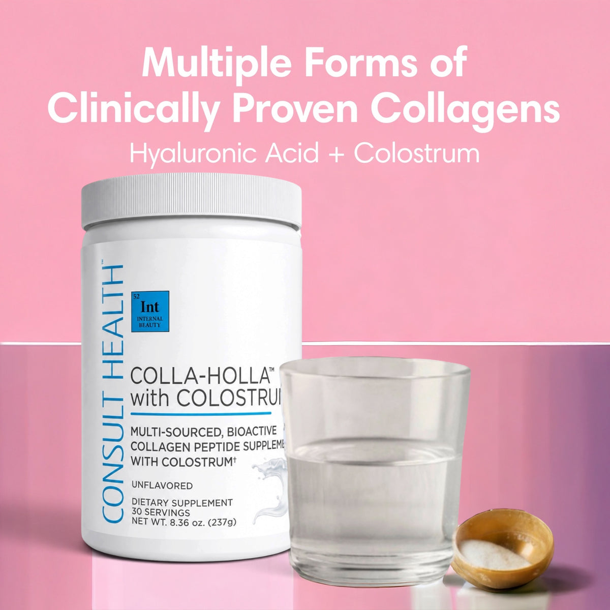 Consult Health Colla Holla collagen supplement to support healthy-looking skin, hair and nails while promoting joint health, mobility and overall wellness.