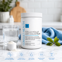 Consult Health Colla Holla collagen supplement to support healthy-looking skin, hair and nails while promoting joint health, mobility and overall wellness.