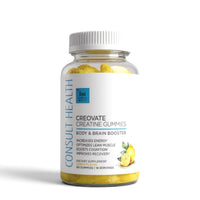 Consult Health Creovate™ Creatine Gummies for convenient daily creatine support, muscle performance, strength, energy and active lifestyle wellness.