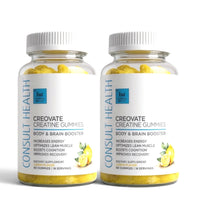 Consult Health Creovate™ Creatine Gummies for convenient daily creatine support, muscle performance, strength, energy and active lifestyle wellness.