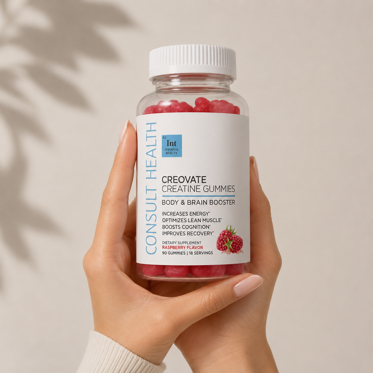 Consult Health Creovate™ Creatine Gummies for convenient daily creatine support, muscle performance, strength, energy and active lifestyle wellness.