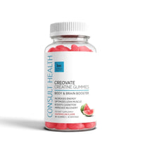 Consult Health Creovate™ Creatine Gummies for convenient daily creatine support, muscle performance, strength, energy and active lifestyle wellness.