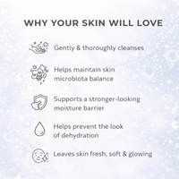 Consult Beaute Microbiome Pre-Probiotic Kombucha Microbubble Facial Wash with kombucha microbubbles and prebiotic probiotic skincare to gently cleanse, balance and support the skin’s moisture barrier.