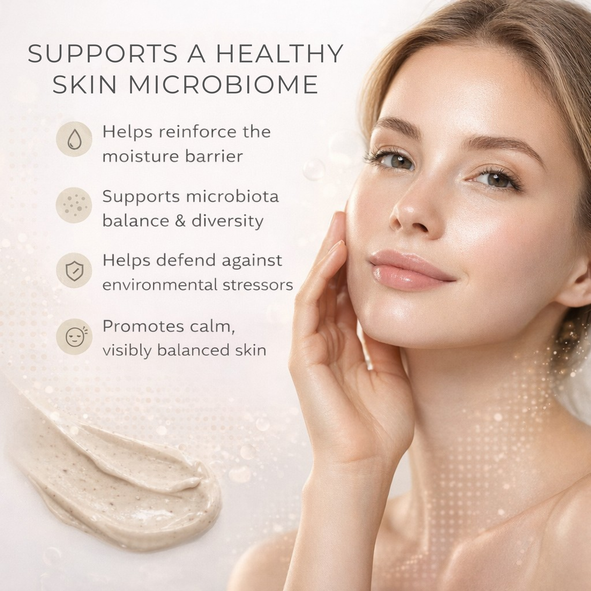 Consult Beaute Microbiome Pre-Probiotic Reset Treatment Mask with prebiotic and probiotic skincare to help calm, hydrate and support balanced, healthy-looking skin.