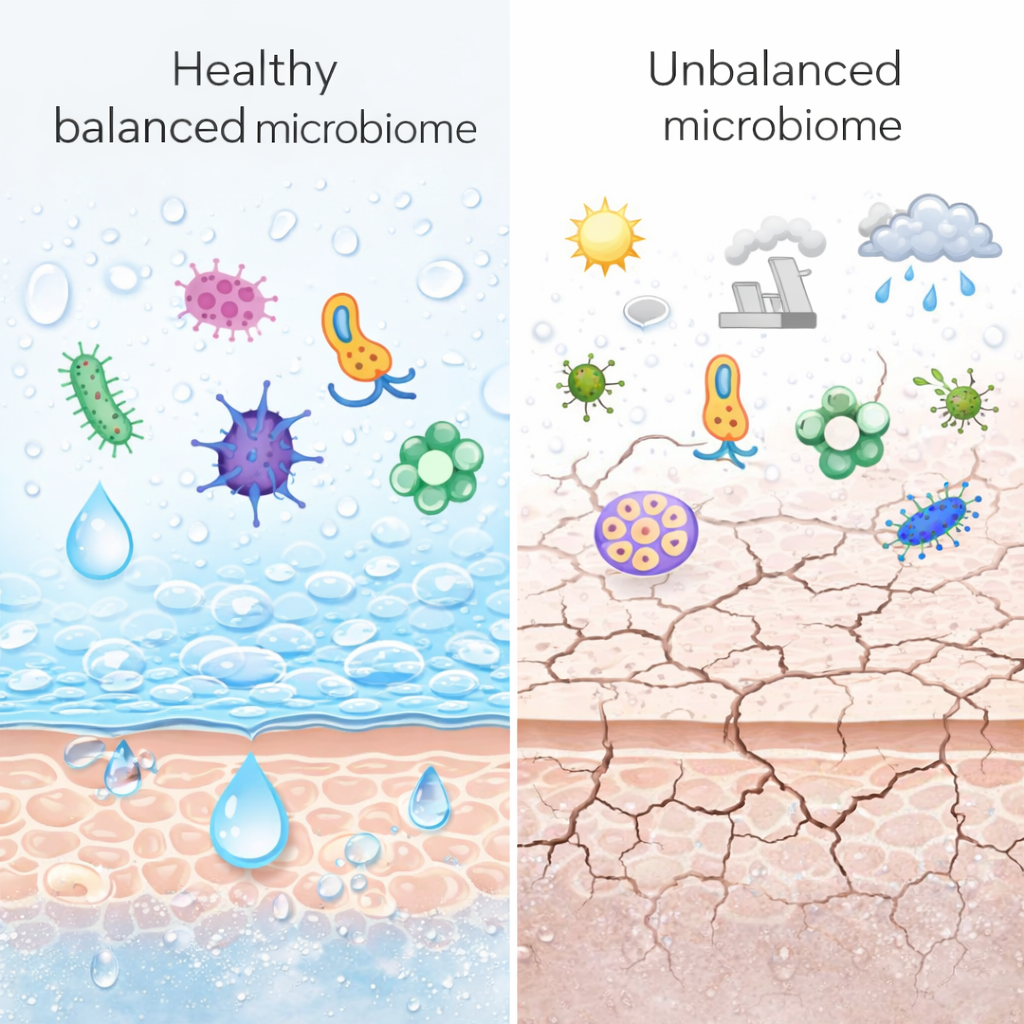 Consult Beaute Microbiome Pre-Probiotic Cultured Facial Cream with prebiotic and probiotic skincare to hydrate, support the moisture barrier and promote balanced, smooth, radiant-looking skin.
