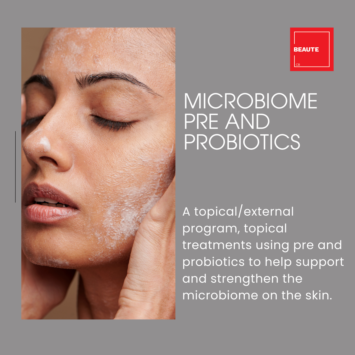 Consult Beaute Microbiome Pre & Probiotic skincare trio featuring Kombucha Microbubble Facial Wash, Alive Facial Concentrate. amd Cultured Facial Cream - designed to support the skin barrier.  Consult Beaute was developed by Dr Terry Dubrow and Heather Dubrow.  