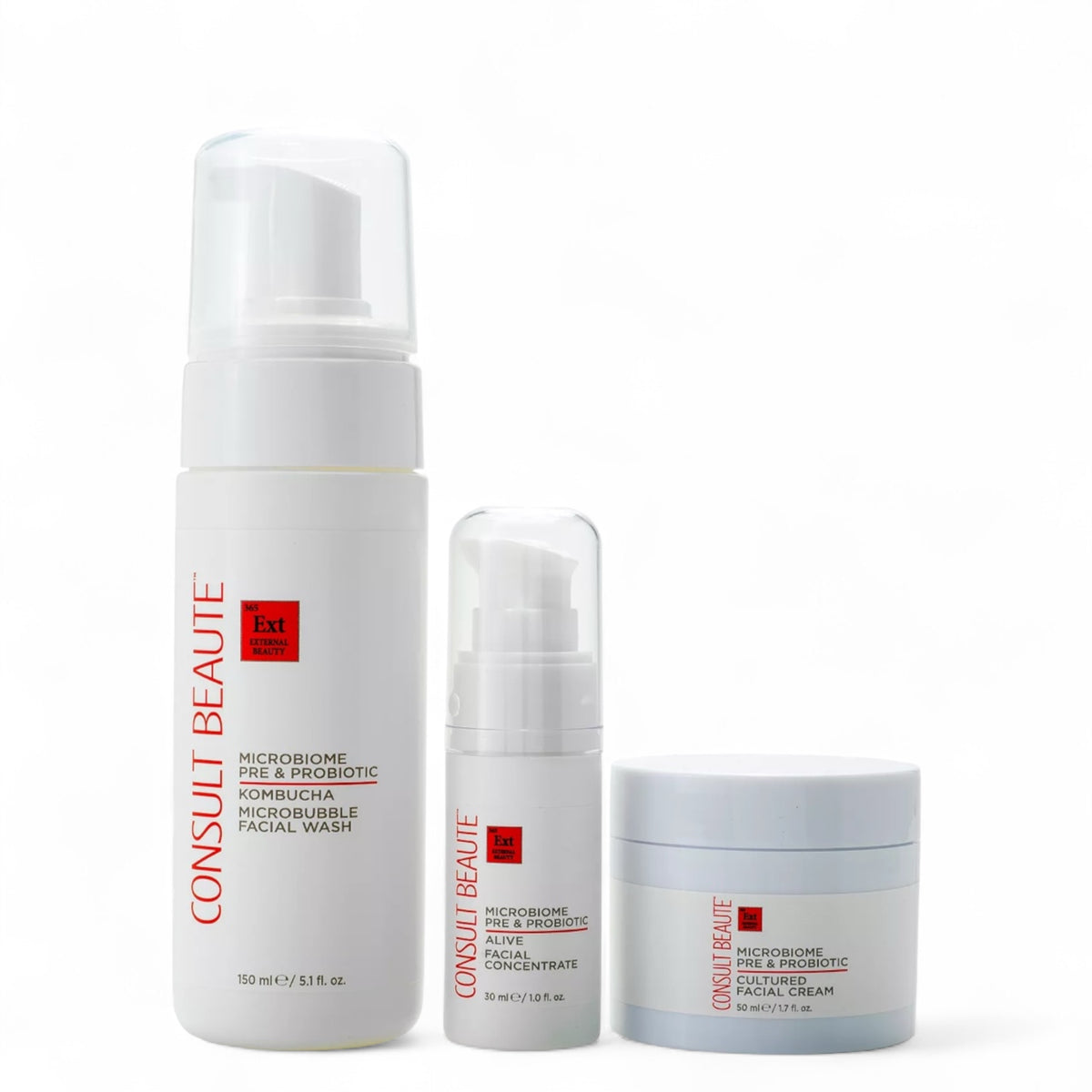 Microbiome Trio of Facial Wash, Facial Cream and Concentrate
