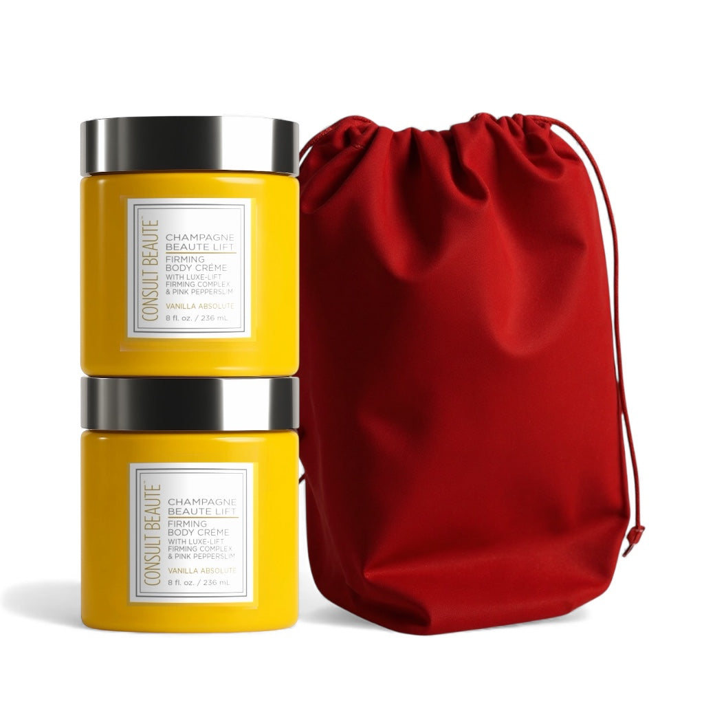 Champagne Lift Body Crème Duo w/ Red Gift Bag