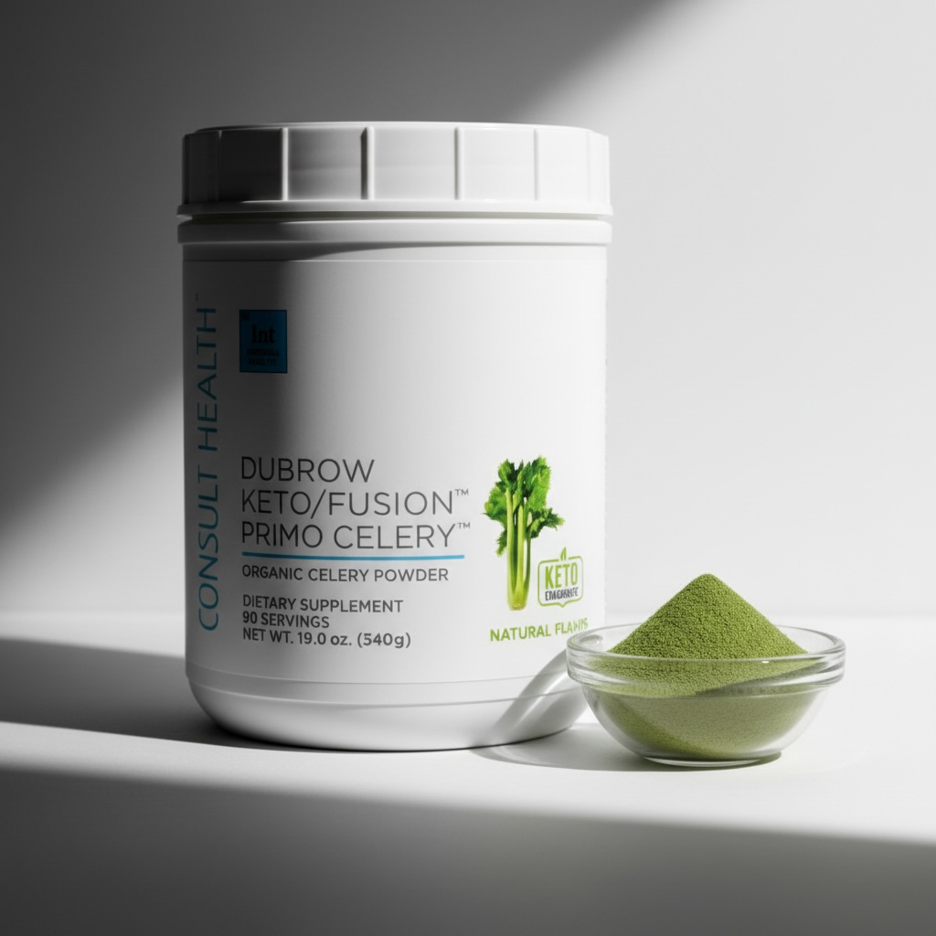 Consult Health Primo Celery dietary supplement formulated with concentrated celery seed extract to support healthy water balance, digestion, and overall wellness.
