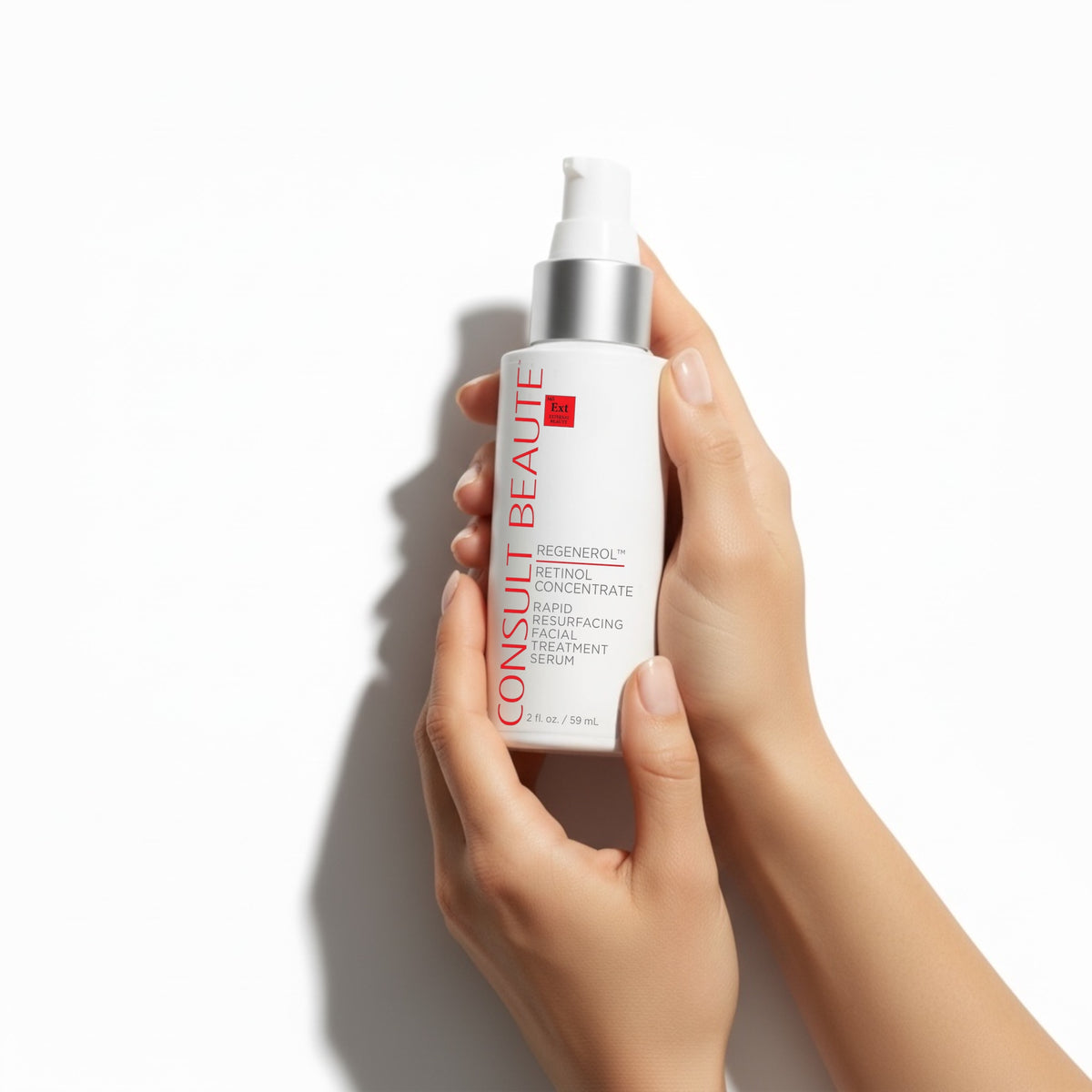 Consult Beaute Regenerol Retinol Concentrate Repid Resurfacing Facial Treatment Serum.  Consult Beaute by Dr Terry Dubrow and Heather Dubrow. 